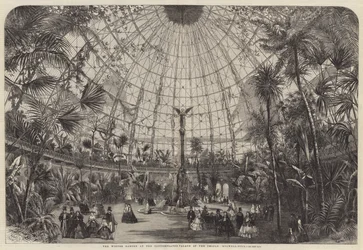 De wintertuin in het beoogde Paleis van het Volk, Muswell-Hill